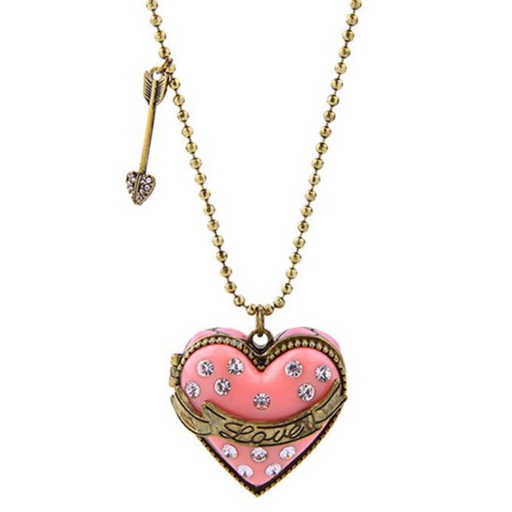 Don't AsK Crystal & Goldtone 'Love' Heart Locket